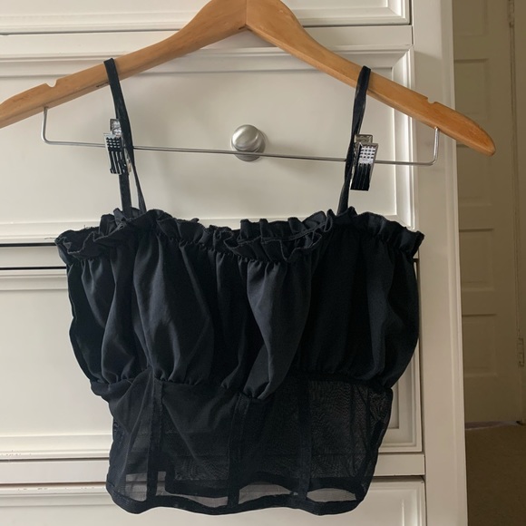 Princess Polly Tops - Super cute black mash tank